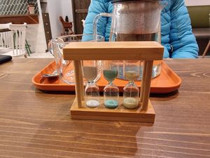 Lemon-ginger tea at Tökmag Vegan Street Food in Budapest