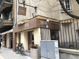 Entrance  at Tökmag Vegan Street Food in Budapest