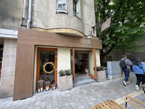 Lovely exterior   at Tökmag Vegan Street Food in Budapest