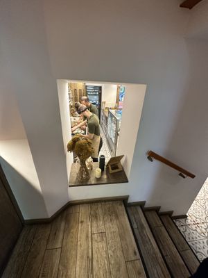 Daniel hard at it in the kitchen   at Tökmag Vegan Street Food in Budapest