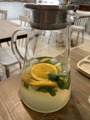 Sugar free lemonade  at Tökmag Vegan Street Food in Budapest