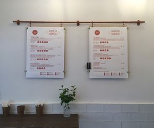 menu  at Tökmag Vegan Street Food in Budapest