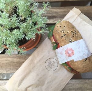 Tofu sandwich  at Tökmag Vegan Street Food in Budapest