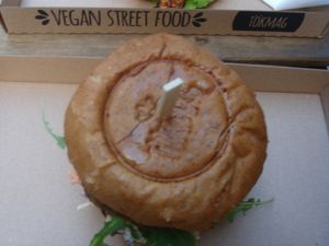 Toekmag burger brand at Tökmag Vegan Street Food in Budapest