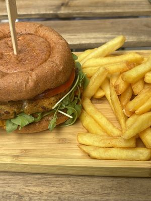 Squash burgerrs  at Tökmag Vegan Street Food in Budapest
