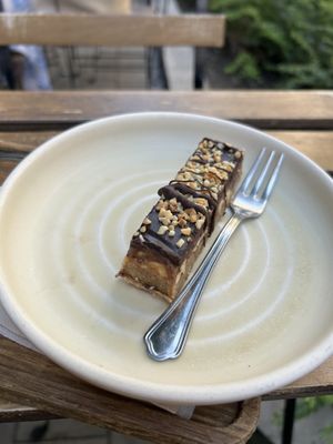 Snickers cake  at Tökmag Vegan Street Food in Budapest