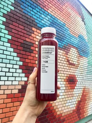 Beetroot juice  at Tökmag Vegan Street Food in Budapest