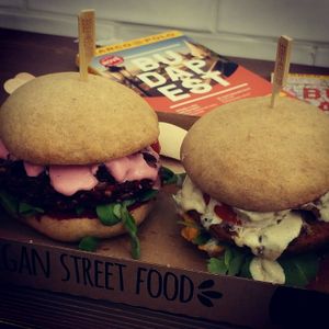 Best vegan burger at Tökmag Vegan Street Food in Budapest