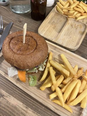 Satay burger   at Tökmag Vegan Street Food in Budapest