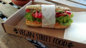 Sandwich at Tökmag Vegan Street Food in Budapest