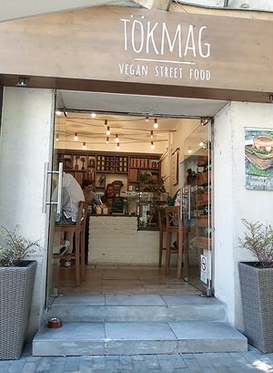 Amazing vegan place at Tökmag Vegan Street Food in Budapest