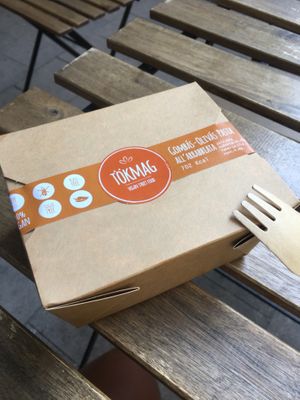 Lunch box  at Tökmag Vegan Street Food in Budapest