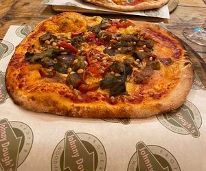   at Johnny Dough's Wood-Fired Pizza in Llandudno