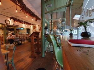 Stylish place at Johnny Dough's Wood-Fired Pizza in Llandudno