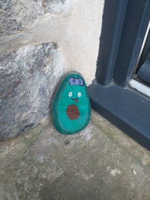 The welcome avocado! at Planted - Vegan Self-Catering Studio in St Agnes