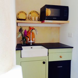 Mini kitchen. at Planted - Vegan Self-Catering Studio in St Agnes