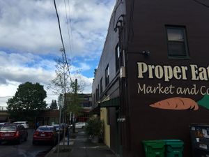 Side building at Proper Eats Market and Cafe in Portland
