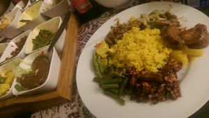 They rice table menu is marvelous. Loads of amazing food to share. at Pasundan in Nijmegen