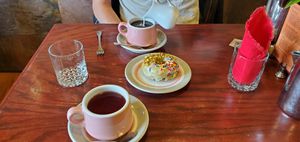 Vegan donut at Bistro Red Beet in Wasilla