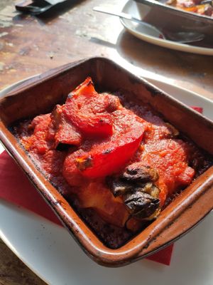 Vegan lasagne at Giardino d'Italia in Tilburg