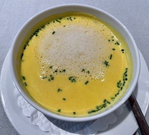 Carrot orange soup  at Pluspunkt in Brunnen