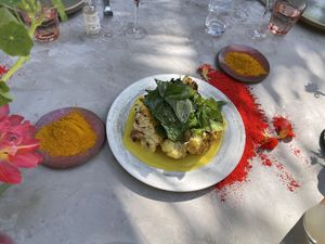 Curry whole roasted cauliflower  at Acre in San Jose Del Cabo