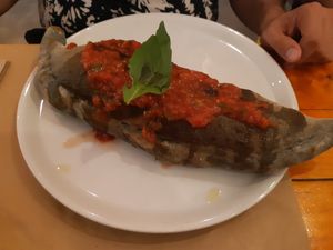 Calzone at Pizzi & Dixie in Madrid