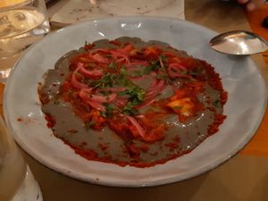 Starter / Hummus de ceci neri at Pizzi & Dixie in Madrid