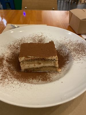 This is the tiramisu that I am raved about! The appearance, texture, and taste all rivals the original tiramisu recipe. I may not leave Madrid!  at Pizzi & Dixie in Madrid