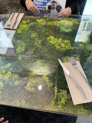 Table green  at Pizzi & Dixie in Madrid