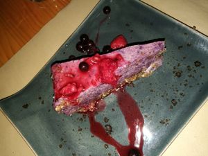 yummy raw cake at Pizzi & Dixie in Madrid