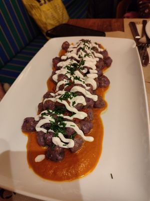 gnocchi de patata morada at Pizzi & Dixie in Madrid