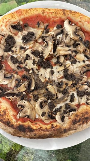 Mushroom pizzaa  at Pizzi & Dixie in Madrid