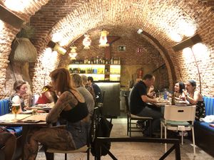 Cool basement with great ambience  at Pizzi & Dixie in Madrid