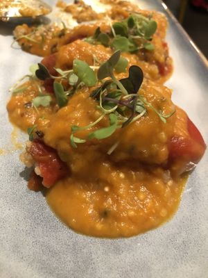 Pimientos rellenos at Pizzi & Dixie in Madrid