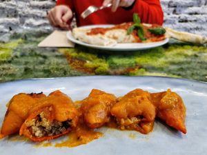 Stuffed peppers at Pizzi & Dixie in Madrid