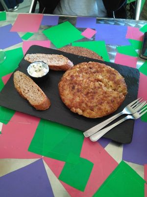 Tortilla vegana at NTK La Taska de N in Madrid