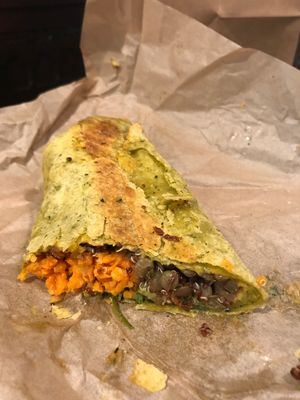 Vegan Breakfast Burrito Togo - Yum!!  at Lola's Cafe in Ladera Ranch