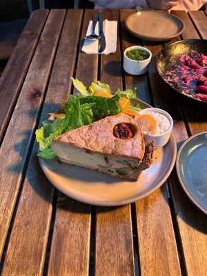 Cuiche vegan  at Bana in Tel Aviv
