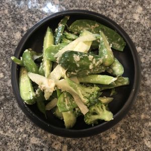 Delicious, crunchy green bowl. at Bana in Tel Aviv