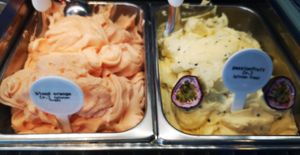 Blood Orange, and Passionfruit at Gelato Papa in Preston