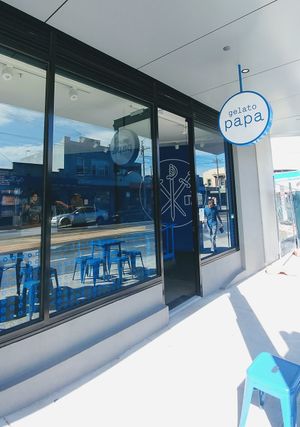 Shop front at Gelato Papa in Preston