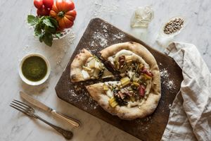 Vegan Pizza Tuscany at Vegan Agrivilla I Pini in San Gimignano