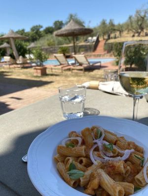 Traditional Pasta at Vegan Agrivilla I Pini in San Gimignano