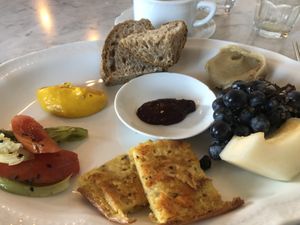 Breakfast course 2  at Vegan Agrivilla I Pini in San Gimignano