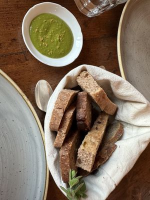 Bread salad verde   at Vegan Agrivilla I Pini in San Gimignano