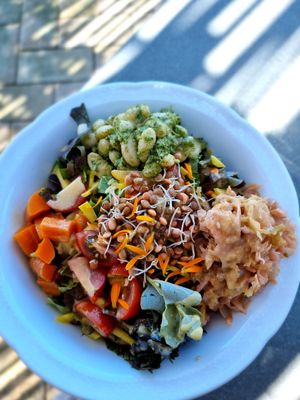 Lunch dish at Vegan Agrivilla I Pini in San Gimignano