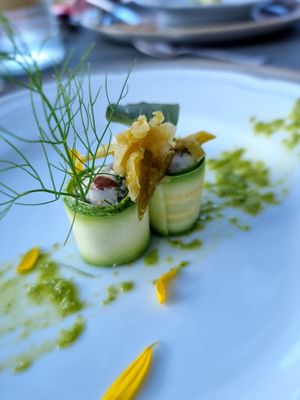 Dinner course at Vegan Agrivilla I Pini in San Gimignano