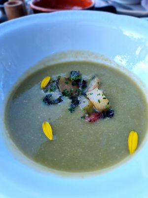 Soup at Vegan Agrivilla I Pini in San Gimignano