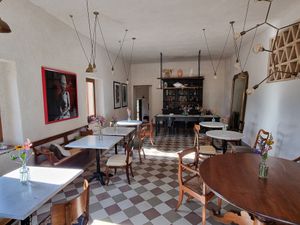 Inside dining room at Vegan Agrivilla I Pini in San Gimignano